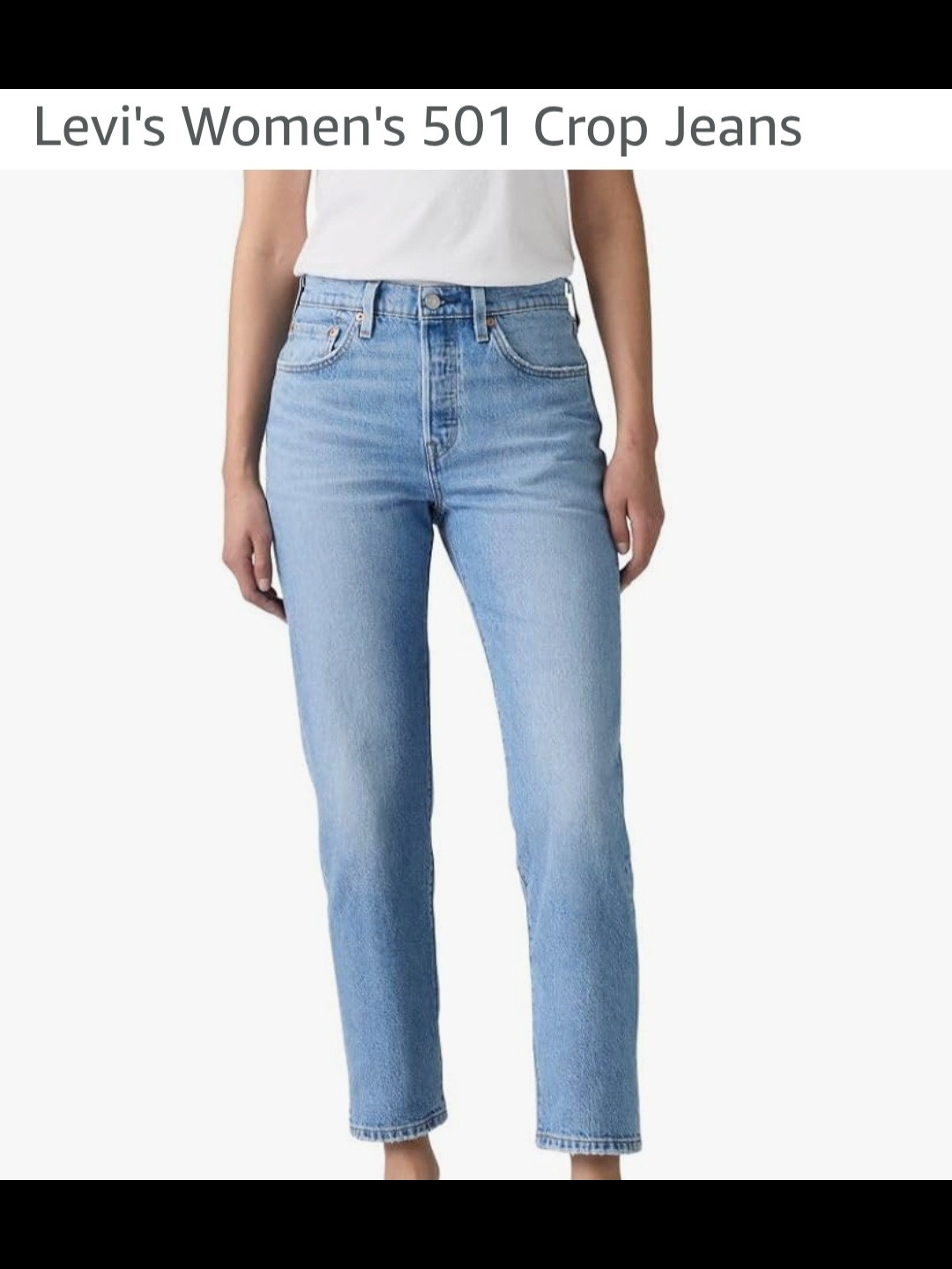 Levi's Women's 501 Crop Jeans - Light Blue Wash